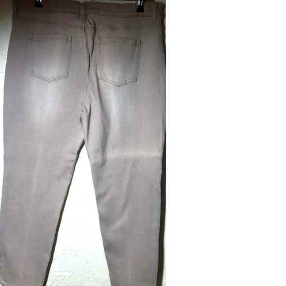 DG By Diane Gilman Beige Stretch Ankle Jeans 14P - Picture 3 of 7